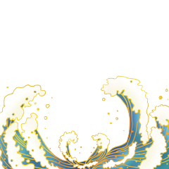 Chinese style cartoon sea wave pattern (49)