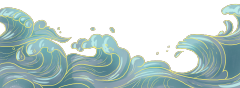 Chinese style cartoon sea wave pattern (66)
