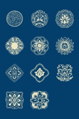 Chinese Style tartan frame pattern (19)