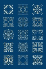 Chinese Style tartan frame pattern (17)