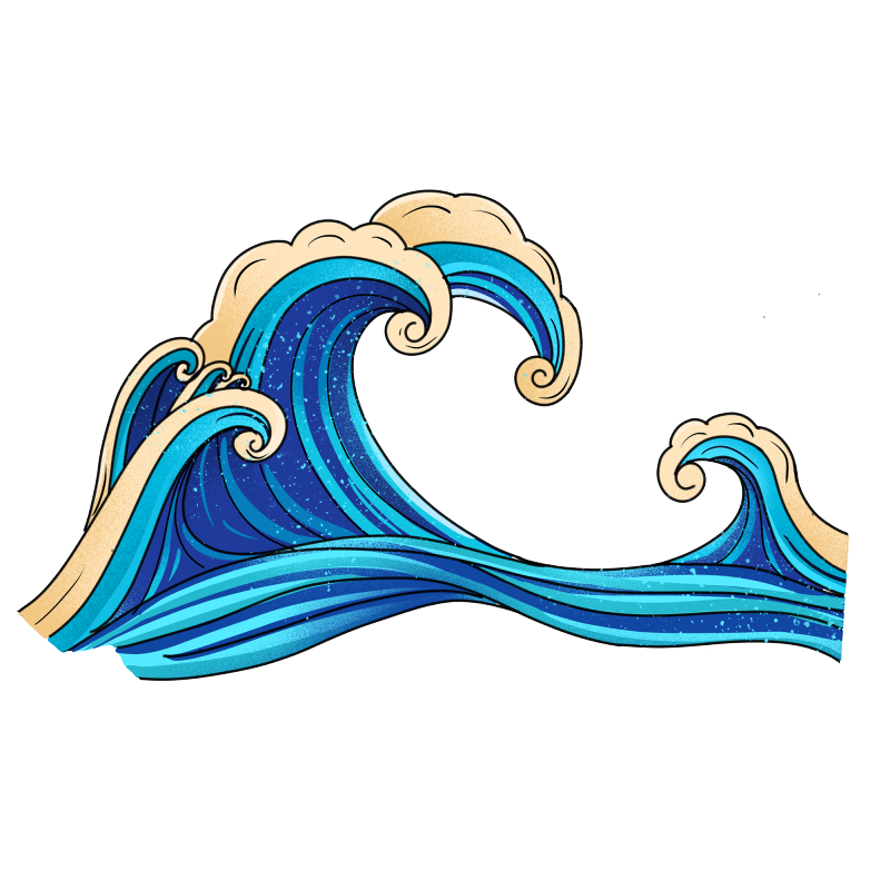 Chinese style cartoon sea wave pattern (37)