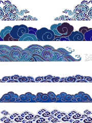 Chinese style cartoon sea wave pattern (58)