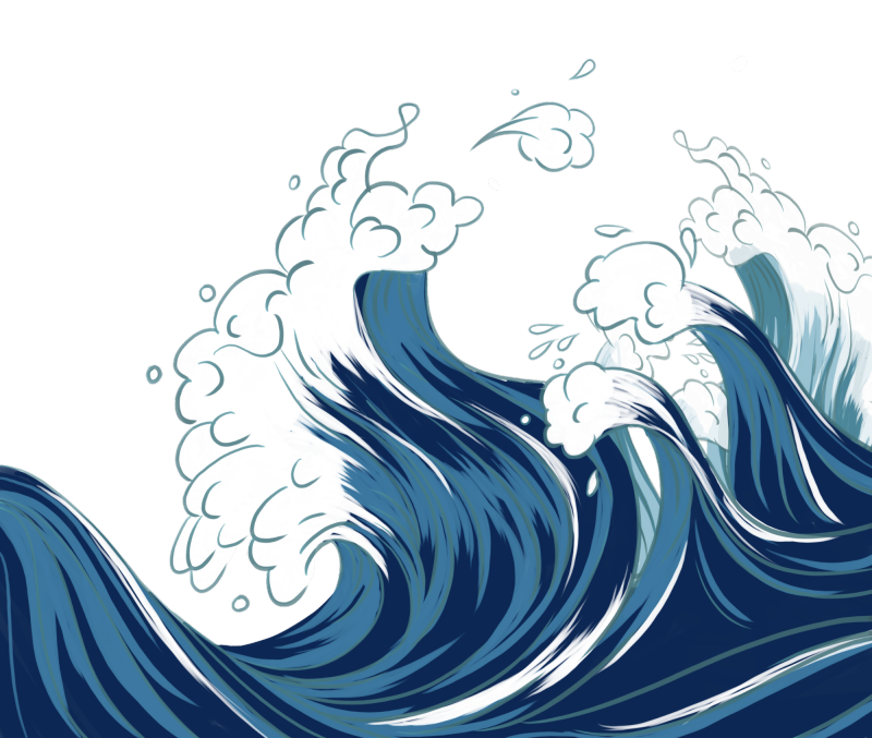 Chinese style cartoon sea wave pattern (35)