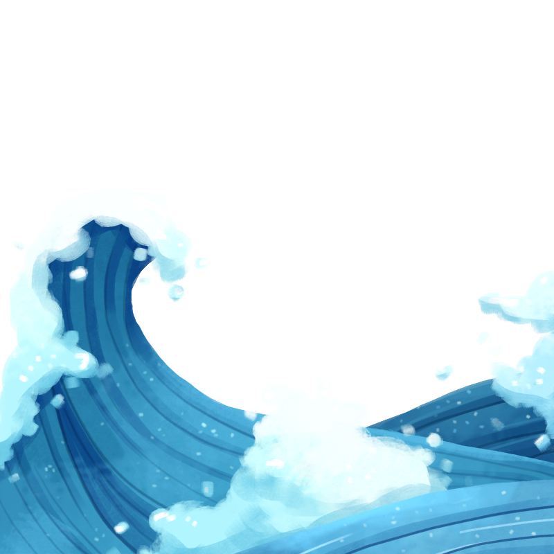 Chinese style cartoon sea wave pattern (47)