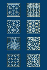 Chinese Style tartan frame pattern (39)