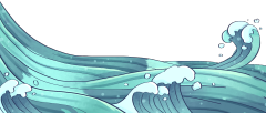 Chinese style cartoon sea wave pattern (64)