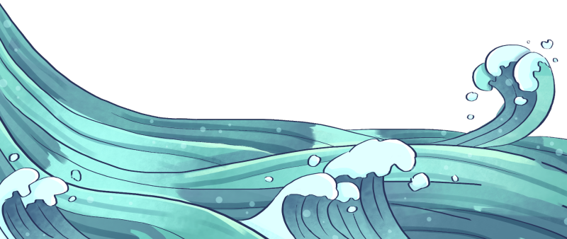 Chinese style cartoon sea wave pattern (64)