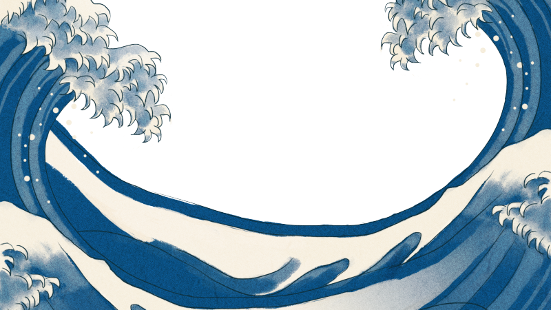 Chinese style cartoon sea wave pattern (5)