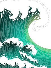Chinese style cartoon sea wave pattern (62)