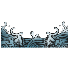 Chinese style cartoon sea wave pattern (48)