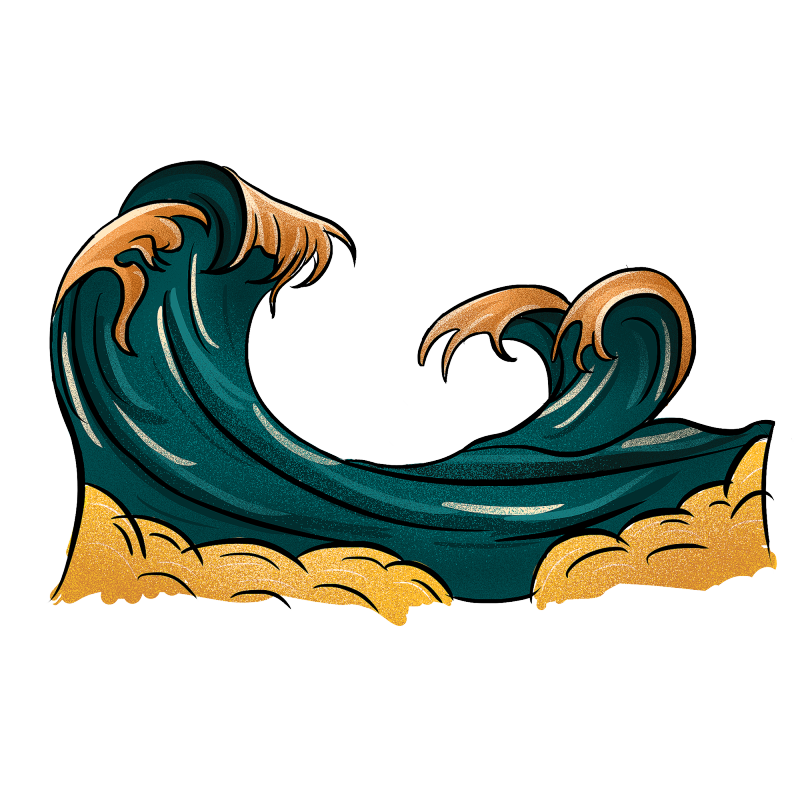 Chinese style cartoon sea wave pattern (50)
