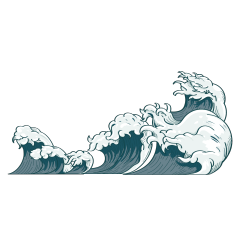 Chinese style cartoon sea wave pattern (74)