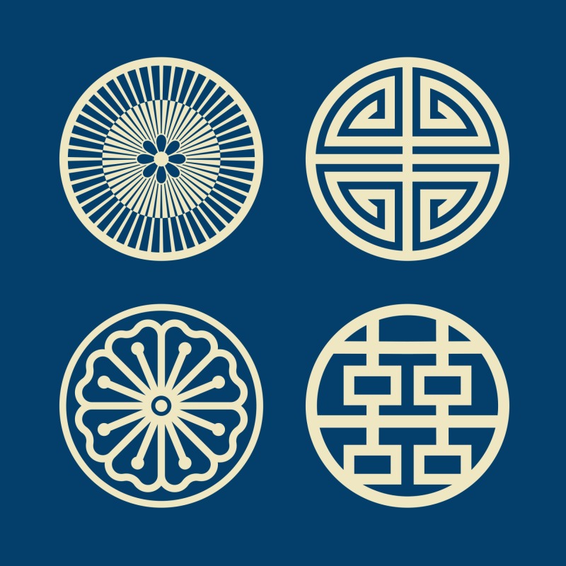 Chinese Style tartan frame pattern (31)