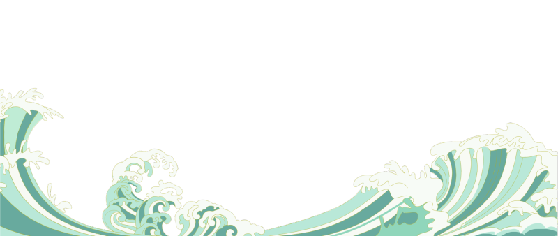 Chinese style cartoon sea wave pattern (15)