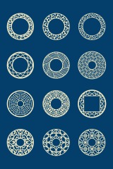 Chinese Style tartan frame pattern (20)