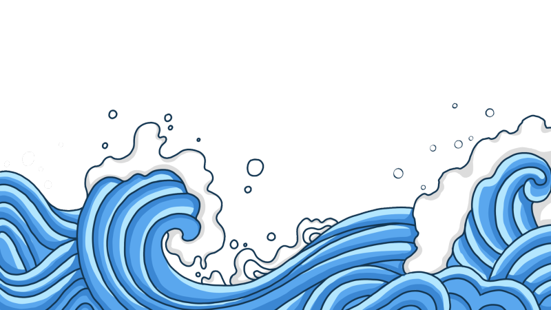 Chinese style cartoon sea wave pattern (8)