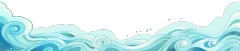 Chinese style cartoon sea wave pattern (3)