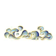 Chinese style cartoon sea wave pattern (43)