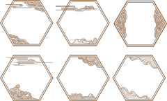 Chinese Style cloud frame pattern (26)