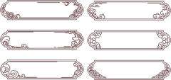 Chinese Style cloud frame pattern (3)