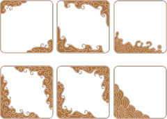 Chinese Style cloud frame pattern (24)
