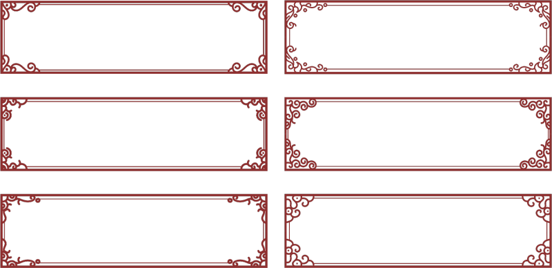 Chinese Style cloud frame pattern (7)