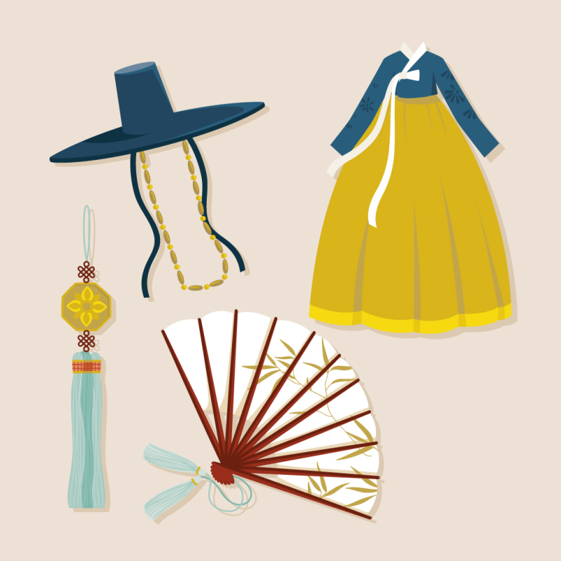 Korean traditional elements pattern (3)