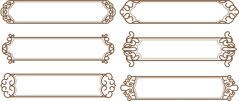 Chinese Style cloud frame pattern (12)