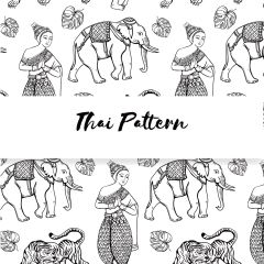 Thai style decorative pattern template (4)