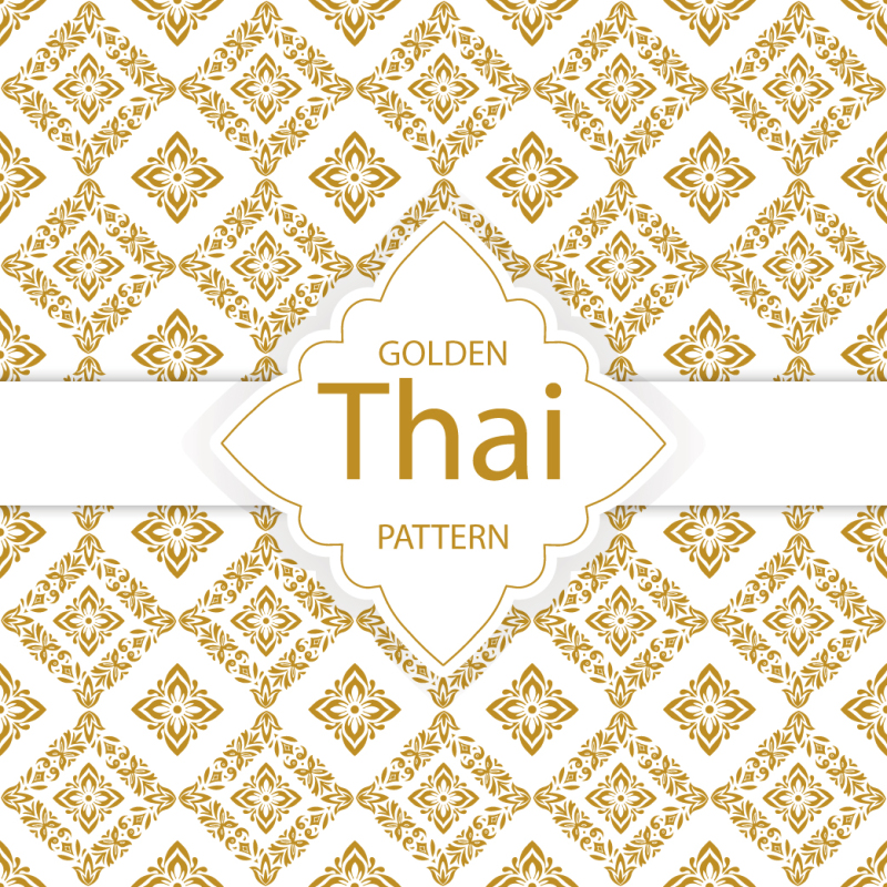 Thai style decorative pattern template (7)