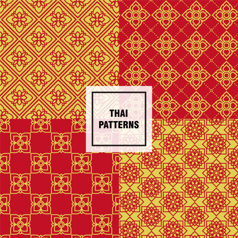 Thai style decorative pattern template (26)