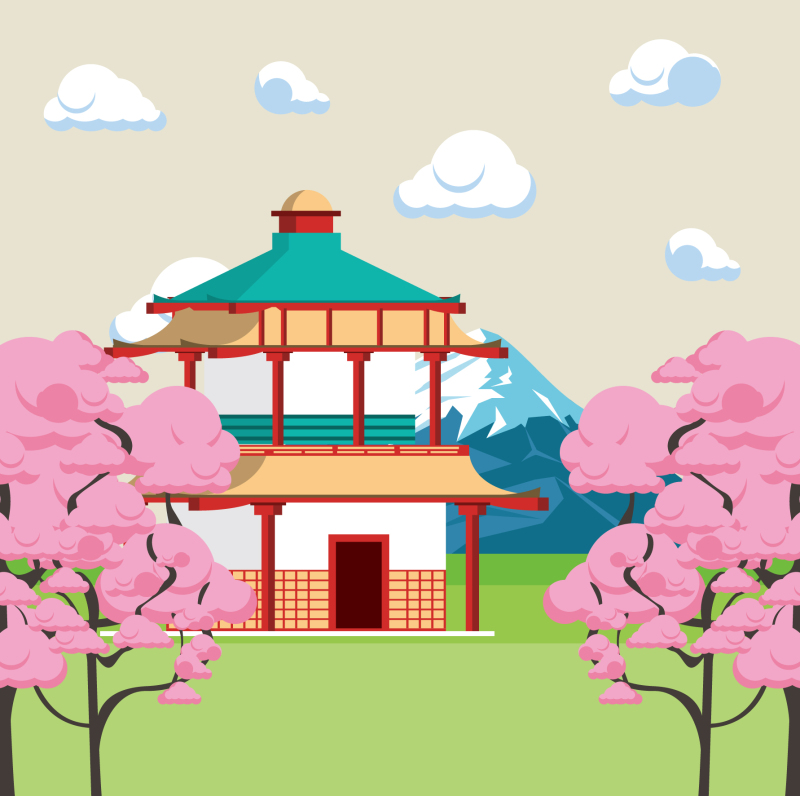 Chinese Style pavilion and memorial archway template pattern (13)