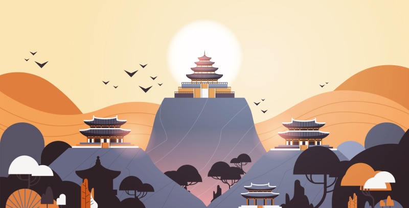 Chinese Style pavilion and memorial archway template pattern (55)