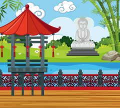 Chinese Style pavilion and memorial archway template pattern (19)