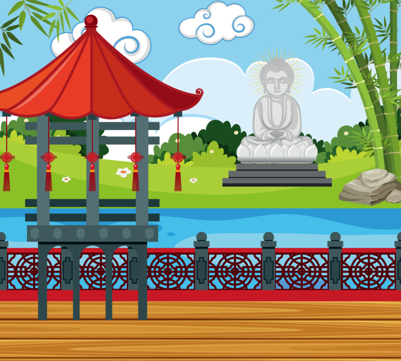 Chinese Style pavilion and memorial archway template pattern (19)