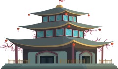Chinese Style pavilion and memorial archway template pattern (49)