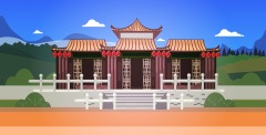 Chinese Style pavilion and memorial archway template pattern (20)