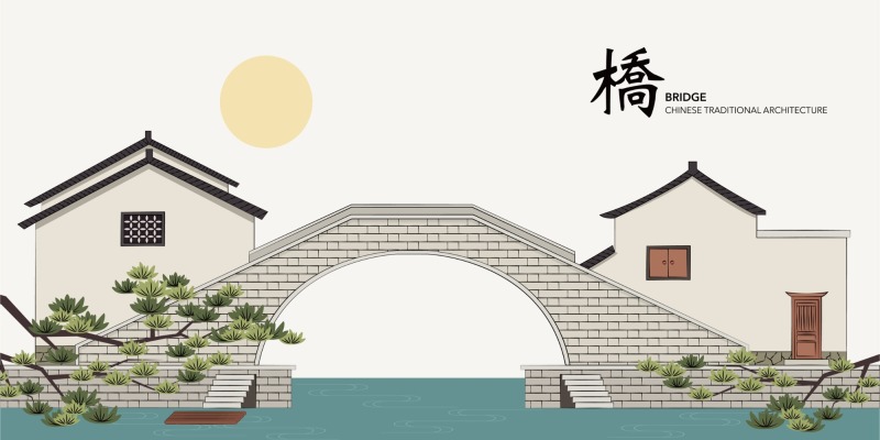 Chinese Style pavilion and memorial archway template pattern (58)