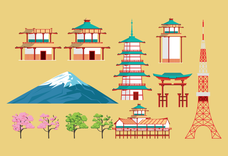 Chinese Style pavilion and memorial archway template pattern (12)