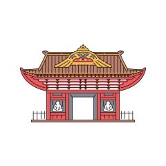 Chinese Style pavilion and memorial archway template pattern (23)