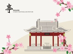 Chinese Style pavilion and memorial archway template pattern (39)