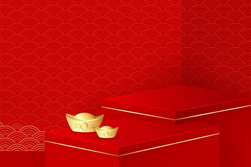 Chinese Style gold ingot and gold coin template pattern (20)