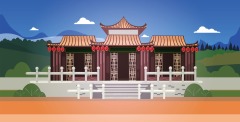 Chinese Style pavilion and memorial archway template pattern (57)