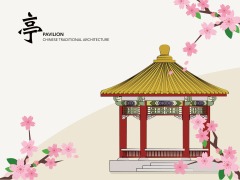 Chinese Style pavilion and memorial archway template pattern (41)