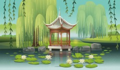 Chinese Style pavilion and memorial archway template pattern (64)