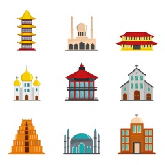 Chinese Style pavilion and memorial archway template pattern (7)