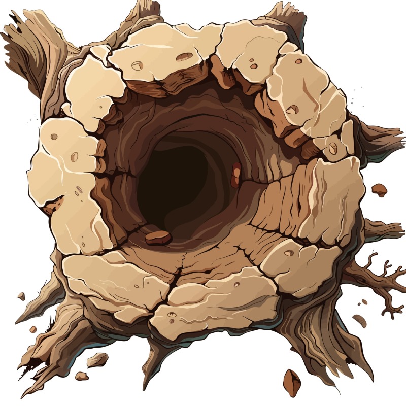 Tree hole and animals icon pattern set (21)