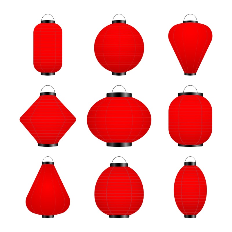Chinese traditional lantern elements set (21)