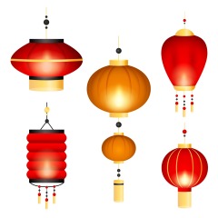Chinese traditional lantern elements set (31)