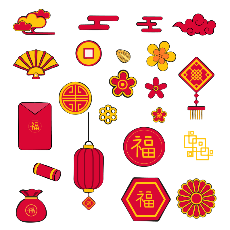 Chinese Spring Festival elements pattern (10)